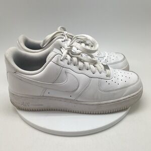 Nike Air Force 1 07 Sneakers Mens 9 White Leather CW2288-111 Casual Shoes